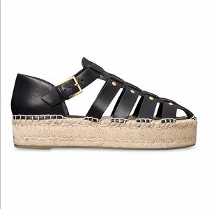 Tory Burch size 9 Leather Platform Fisherman Sandals